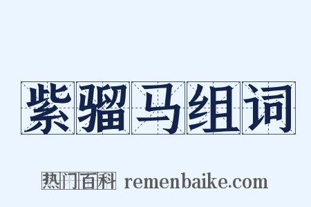 紫骝马组词是什么意思的图片